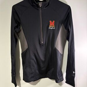 Under Armour Black and Gray Pullover with Maryland Logo